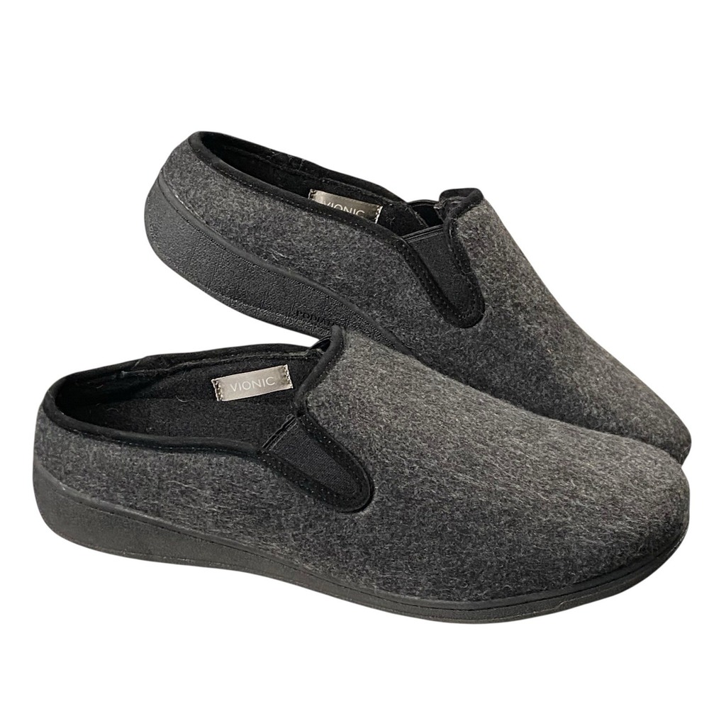 Vionic Men's Unwind Clogs Slippers - Grey & Black 11M (Arch support!)